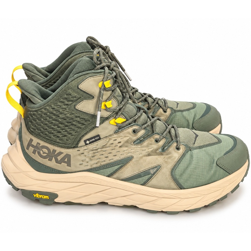 Hoka x Outdoor Voices Anacapa Mid GTX Men 15 Green Gore-Tex Hiking Boots 1122018